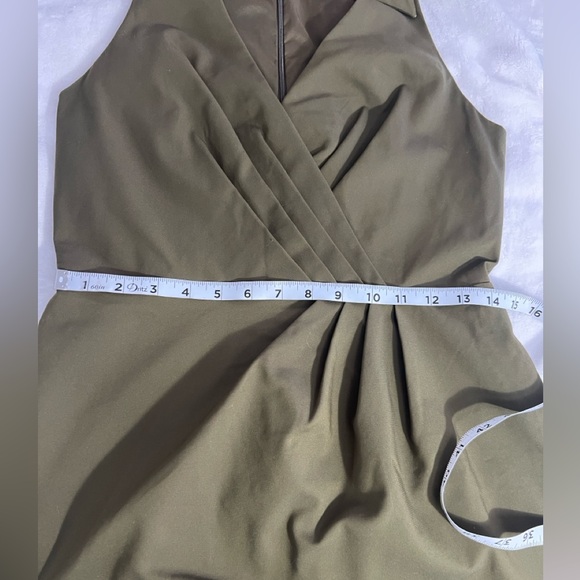 Adrianna Papell Olive Green Midi Dress - Picture 4 of 10